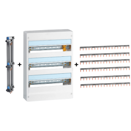 Legrand - Coffret 3 rangées - 18 modules - Peigne V/H - 401223+405001+404928x6