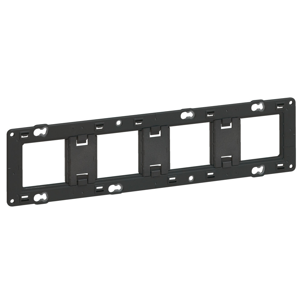 Legrand - Support 4 postes (8M) - Mosaic/Céliane - Fixation VIS - 4 x 2 modules - Réf : 080254