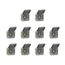 Legrand - Plexo L - LOT de 10 prises de courant 2P+T - 16A - 250V - Composable - Gris - Ref. : 069551Lx10