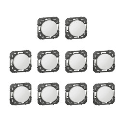 Legrand - Dooxie - LOT de 10 Interrupteurs ou va-et-vient - Blanc - Ref. : 600001x10