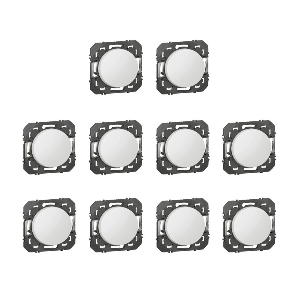 Legrand - Dooxie - LOT de 10 Interrupteurs ou va-et-vient - Blanc - Ref. : 600001x10