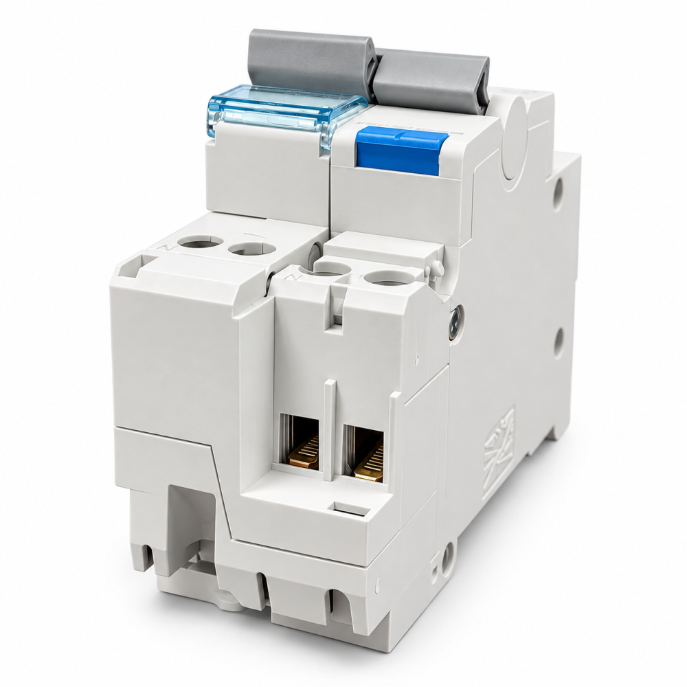 Hager - Disjoncteur 20A courbe C avec Bloc différentiel 40A type HPI - Réf : BDF240F + MJT720