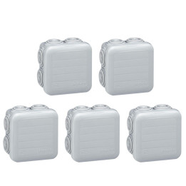 Legrand - Lot de 5 Boîtes de dérivation étanche IP55 - 65x65x40 - Réf. : 092005x5