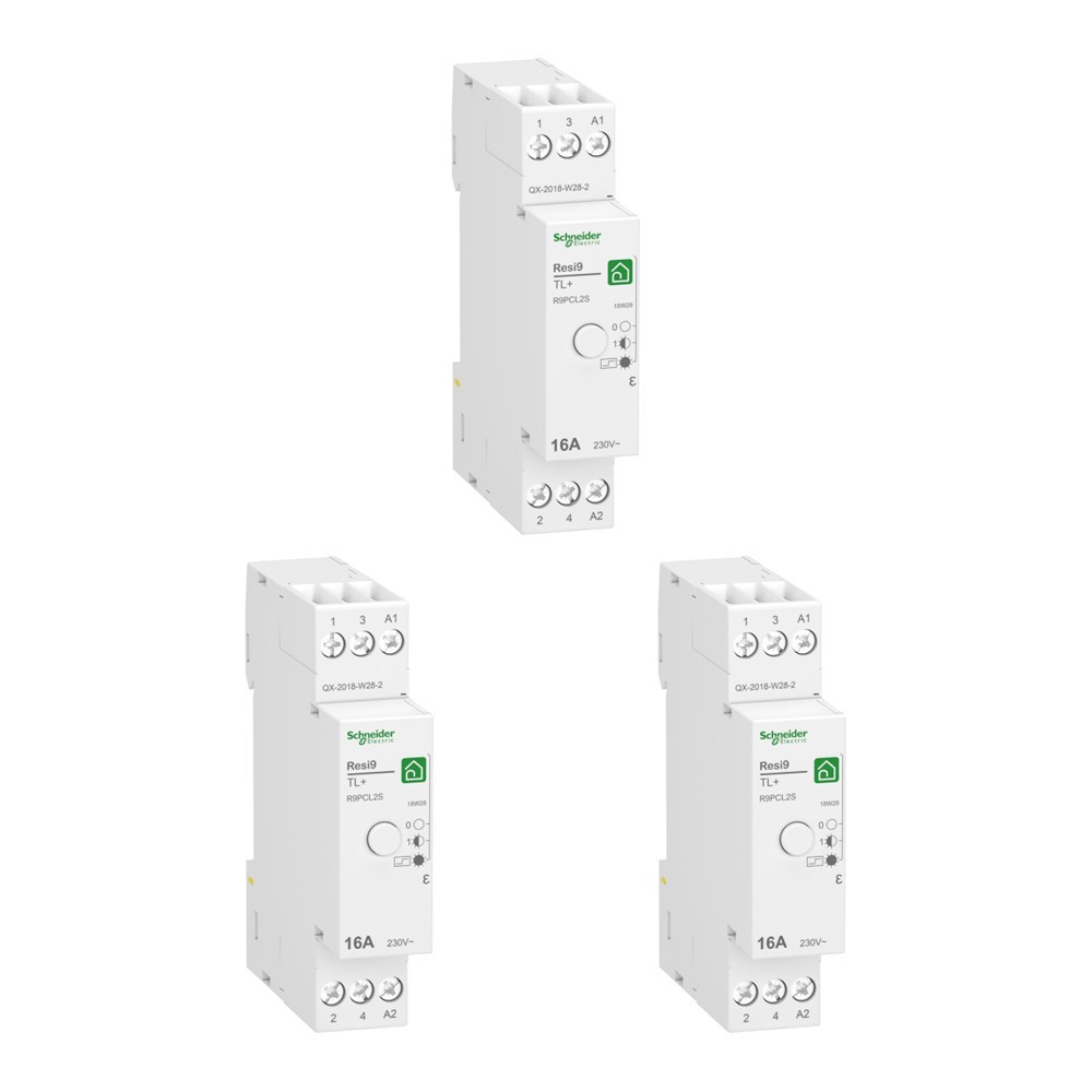 Schneider - LOT de 3 télérupteur RESI9 XP - Unipolaire 16A - 250V - Silencieux - Réf : R9PCL2Sx3