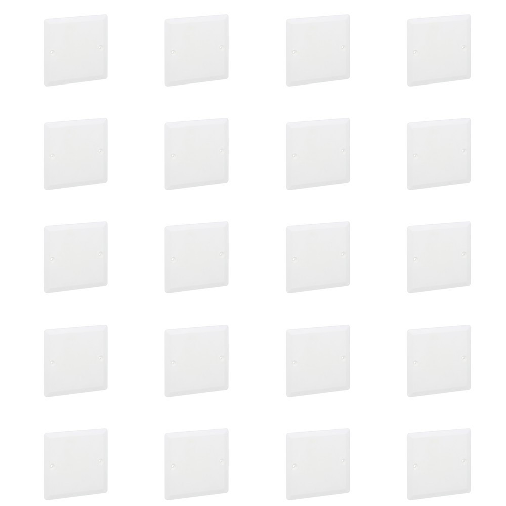 Legrand - Batibox - LOT de 20 Couvercles universel 80 x 80 - Pour boîte 1 Poste - Carré - Blanc - Réf. : 089281x20