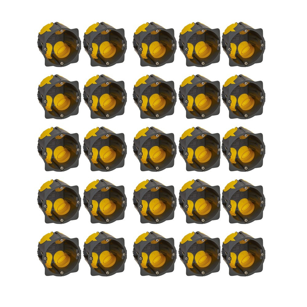 Legrand - Écobatibox - LOT de 25 Boîtes d'encastrement 1 poste - BBC - Profondeur 50mm - D.67mm - Réf. : 080031Lx25