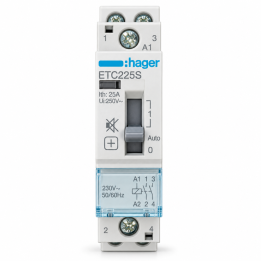 Hager - Contacteur Silencieux JN 25A - 2F - 230V - Réf : ETC225S