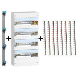 Legrand - DRIVIA - Coffret 4 rangées - 13 modules + Peigne V et H - Ref. : 401214+405002+404926x8