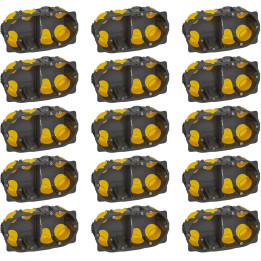 Legrand - Écobatibox - LOT de 15 Boîtes d'encastrement 2 postes - BBC - Profondeur 40mm - D.67mm - Réf. : 080022Lx15