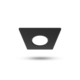 Miidex - Collerette carrée noir pour spot référence 101129 - Réf : 100278