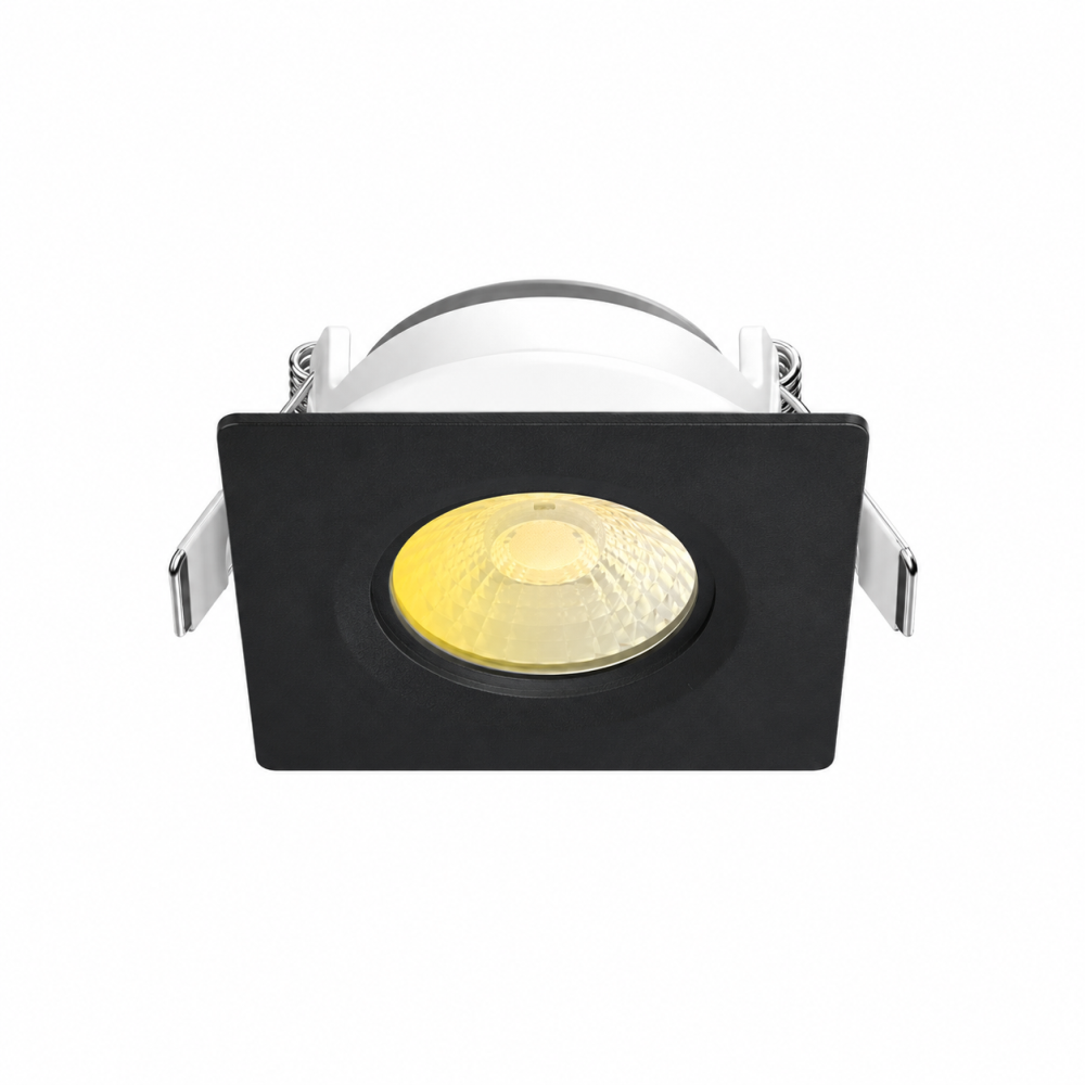 Miidex - Spot LED Ø68 Dimmable noir - fixe - 6W - IP65 - CCT - BBC - Angle 60° - 2700 / 3000 / 4000°K - Réf : LOT3483