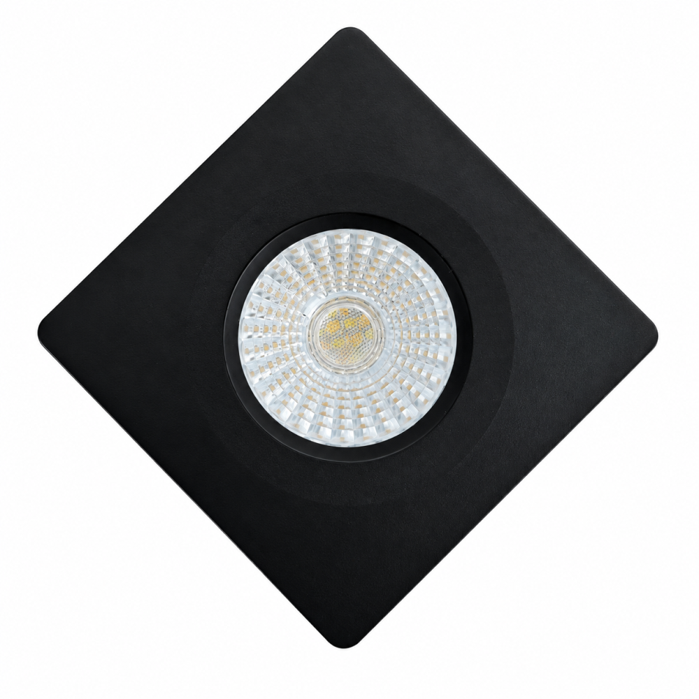 Miidex - Spot LED Ø68 Dimmable noir - fixe - 6W - IP65 - CCT - BBC - Angle 60° - 2700 / 3000 / 4000°K - Réf : LOT3483