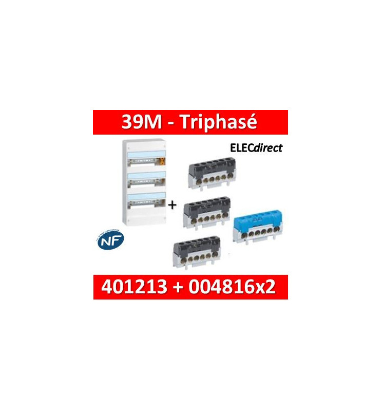 Legrand 401213  Tableau électrique modulaire DRIVIA 3 rangées 39 modules