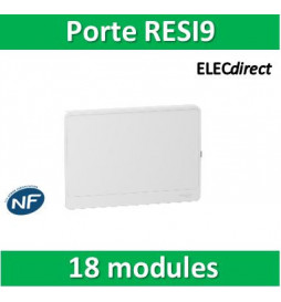 Schneider - Resi9 - porte styl Blanc coffret 18M - 1R - panneau de ctrl - bloc de cmd - R9H18421