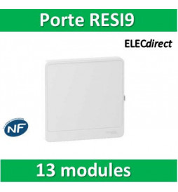 Schneider - Resi9 - porte styl Blanc coffret 13M - 1R - R9H13421