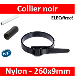 Ram - Collier de fixation nylon - noir - 260x9 - Fixation PRO - boîte de 100 - 59126