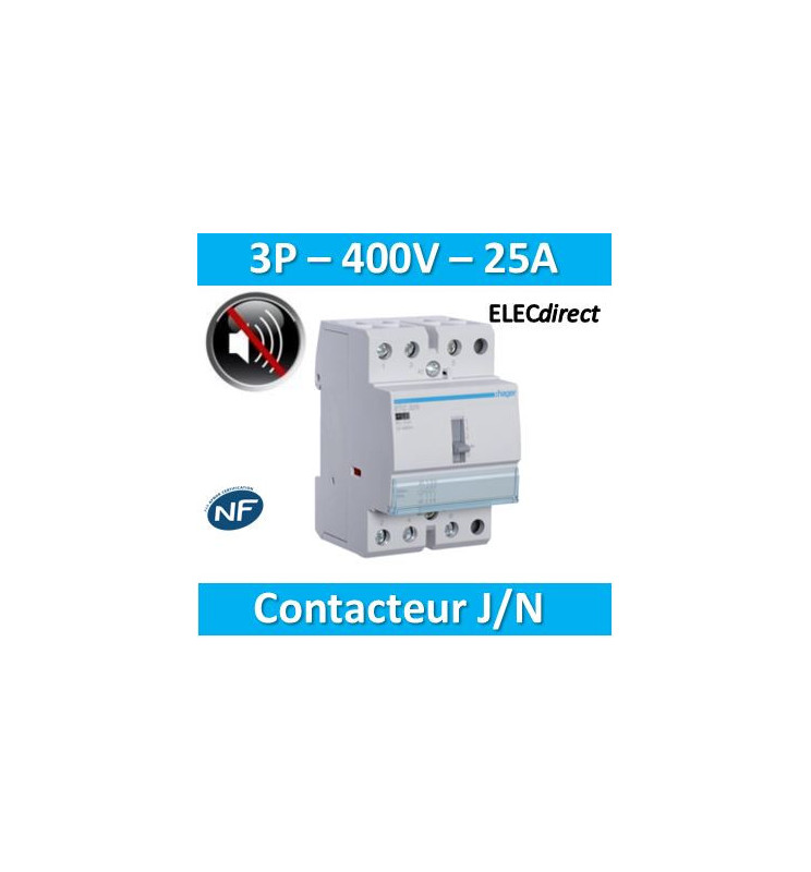 Hager ETC325 Contacteur double tarif Jour / Nuit - 25A - 3F