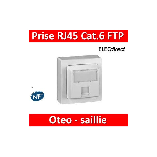 Legrand Oteo - Prise RJ45 Cat.6 FTP 9 contacts - blanc - 086047