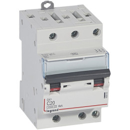 Legrand - Disjoncteur DX³ 4500 - vis/vis - 3P - 400 V~ - 20A - 6kA - courbe C - 406893
