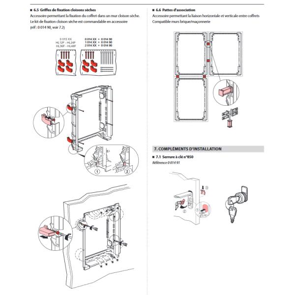 Legrand - Coffret encastré 4 Rangées 12+2 Modules avec porte métal extra plate - Réf : 001534
