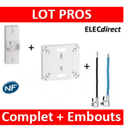 Legrand - Disjoncteur EDF 60A sélectif + platine + embouts PH+N 60A  - 401006+401191+embouts