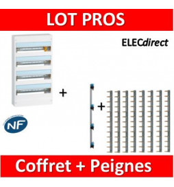 Legrand - LOT - Coffret DRIVIA 72M + 8 peignes horizontaux + 1 peigne vertical - Réf : 401224+404928+405002