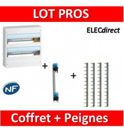 Legrand - LOT PROS - Coffret DRIVIA 36 M + peigne H/V - 401222+404928x4+405000