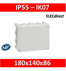 Legrand - Boite Plexo 180x140x86 étanche gris IP55/IK07- 750°C - 092052