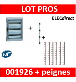 Legrand - Coffret étanche Plexo 54 modules - 3 rangées - IP65/IK09 + peigne vertical + peignes Hori. - 001926+405004+404928x6