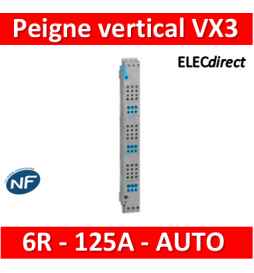 Legrand - Peignes verticaux VX³ auto - 125 A - pour coffrets 6 rangées - 405036