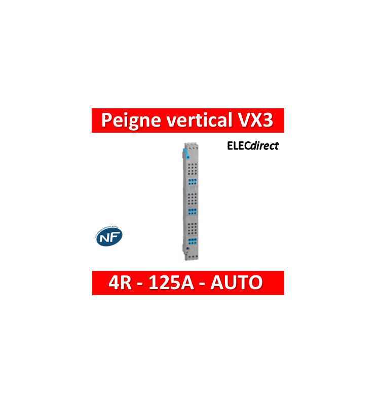 Legrand Peigne vertical VX auto 125 A pour coffrets 4