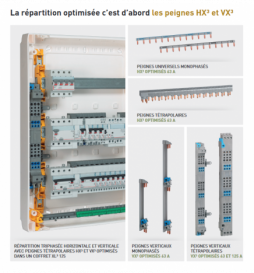 Peigne d'alimentation verticale 3 rangées Legrand