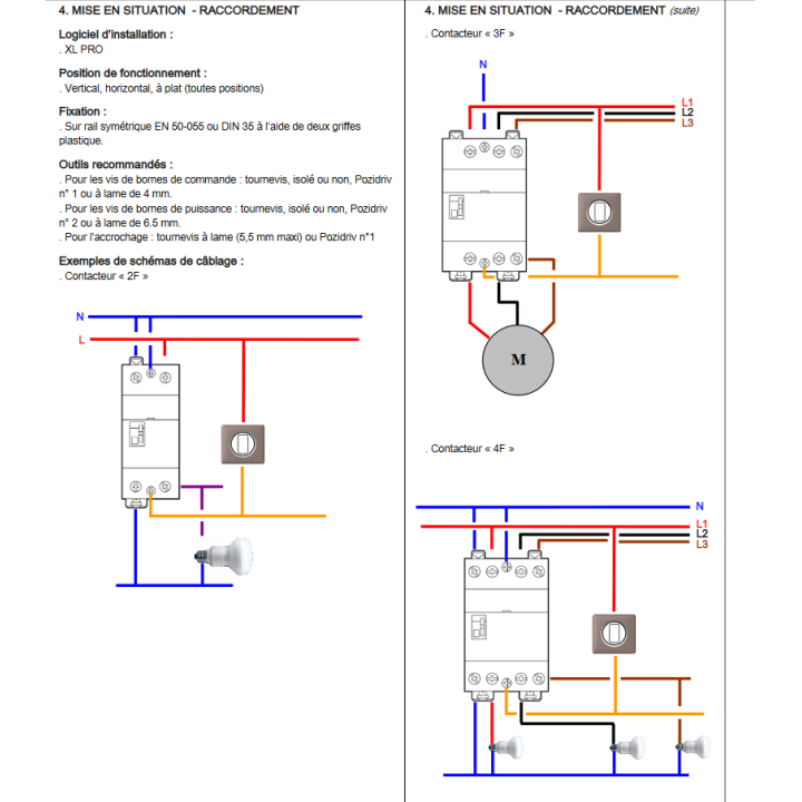 Legrand - Contacteur bobine 230V - 2P - 250V 63A - 2F - 2M - Réf : 412527