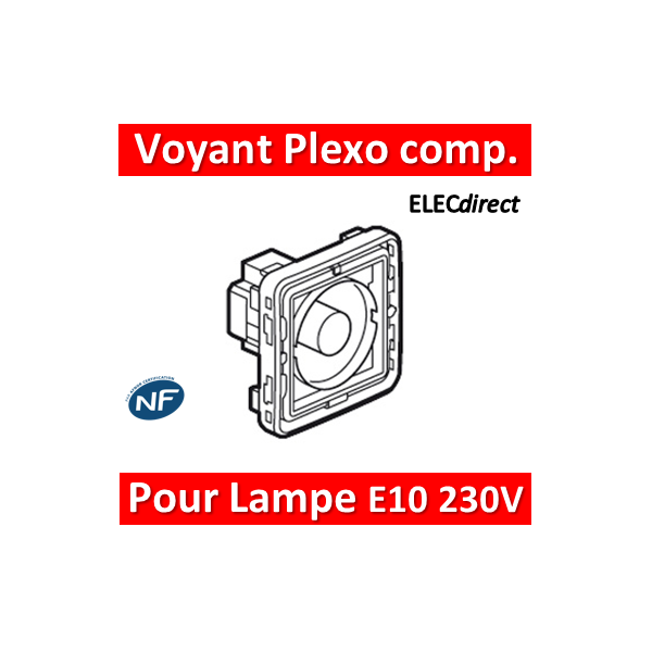 LEGRAND - Voyant  Plexo composable gris/blanc - pour lampe E10 - 230 V - 069583