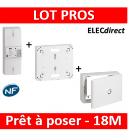 Legrand - Disjoncteur de branchement EDF 18M + platine + habillage + porte - 401051+401191+401189