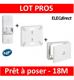 Legrand - Disjoncteur de branchement EDF 18M + platine + habillage + porte - 401000+401191+401189