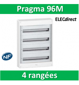 Schneider - Coffret électrique PRAGMA 96 modules - 4 rangées de 24M - PRA10268W