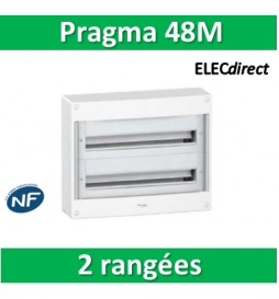 Schneider - Coffret électrique PRAGMA 48 modules - 2 rangées de 24M - PRA10266W