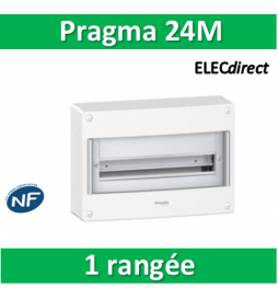 Schneider - Coffret électrique PRAGMA 24 modules - 1 rangée de 24M - PRA10265W