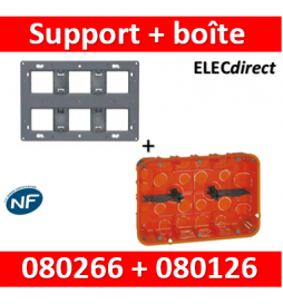 Legrand - support + boîte batibox - Blanc - 080126+080266