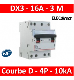 Legrand - Disjoncteur courbe D 16A DNX3 - Ph+N - 1M - Réf : 406802 -  ELECdirect Vente Matériel Électrique