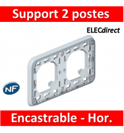 Legrand Plexo - Support gris encastrable pour Plexo composable - Hor. - 2 postes - 069683