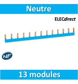 Hager - Peigne d'alimentation 13 Modules Universel Neutre - KB163N