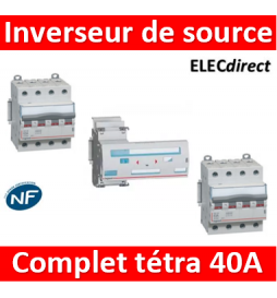 Legrand - Inverseur de sources manuel tetra 4P 40A complet - 406316+406480x2