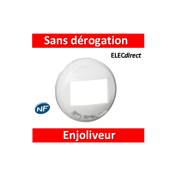 Enjoliveur Celiane interrupteur temporise-interrupteur et ventilation -  Blanc Legrand