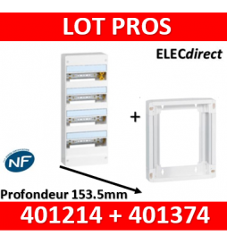 Legrand - LOT PROS - Coffret DRIVIA 52 Modules + rehausse - 401214+401374