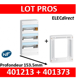 Legrand - LOT PROS - Coffret DRIVIA 39 Modules + rehausse - 401213+401373