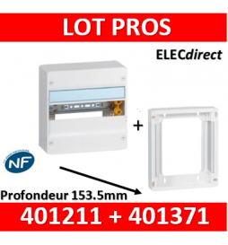 Legrand - LOT PROS - Coffret DRIVIA 13 Modules + rehausse - largeur 250mm - 401211+401371