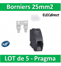 Schneider - Pragma Kit bornier 25mm2 - Lot de 5 - PRA90046