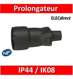Legrand - Prolongateur 16A - caout - IP44 - IK08 - sortie droite - Réf : 050446